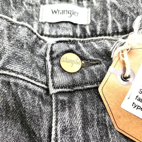 Wrangler Sustainable High Waisted Dark Wash Jeans Size 28 Sample Wide Leg - Picture 8 of 12